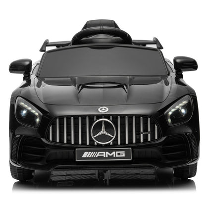 Mercedes-Benz Dual Drive 12V Roadster with 2.4G Remote Control - Black AMG GTR - Kids Electric Car - Ages 3-5