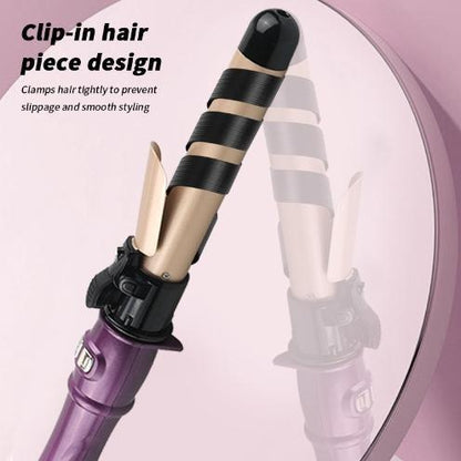 LCD Temperature Controlled Automatic Hair Curler - 21mm-30mm Diameter - Plug-in - 15 Temperature Settings